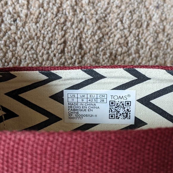 TOMS Women's Alpargata Recycled Cotton Canvas Loafer Flat, size 11 womens - Picture 6 of 7